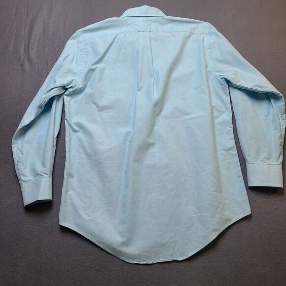 Lands' End Mens Shirt Medium Green Casual Office Career Work Regular Fit - Picture 9 of 10